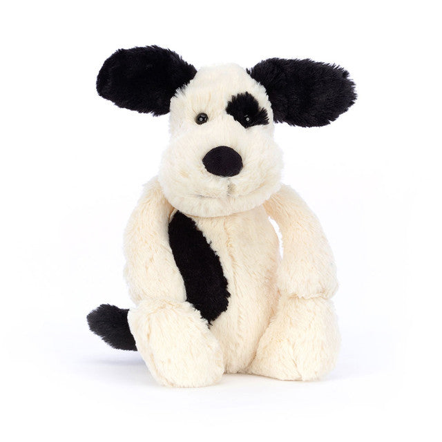 Jellycat Rufferty Puppy Little black and cream plush dog with floppy ears