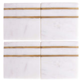 Stone Coasters with Brass inset