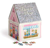 Flower Shop puzzle box with pieces on a white background