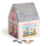 Flower Shop puzzle box with pieces on a white background