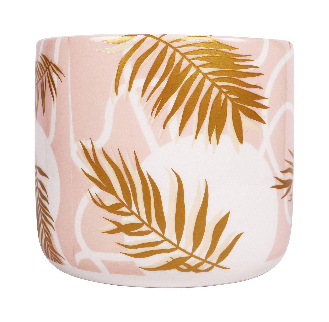 Pink & Gold Palm Planter - Plant Homewares & Lifestyle