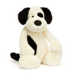 Jellycat Rufferty Puppy Original black and cream plush dog with floppy ears