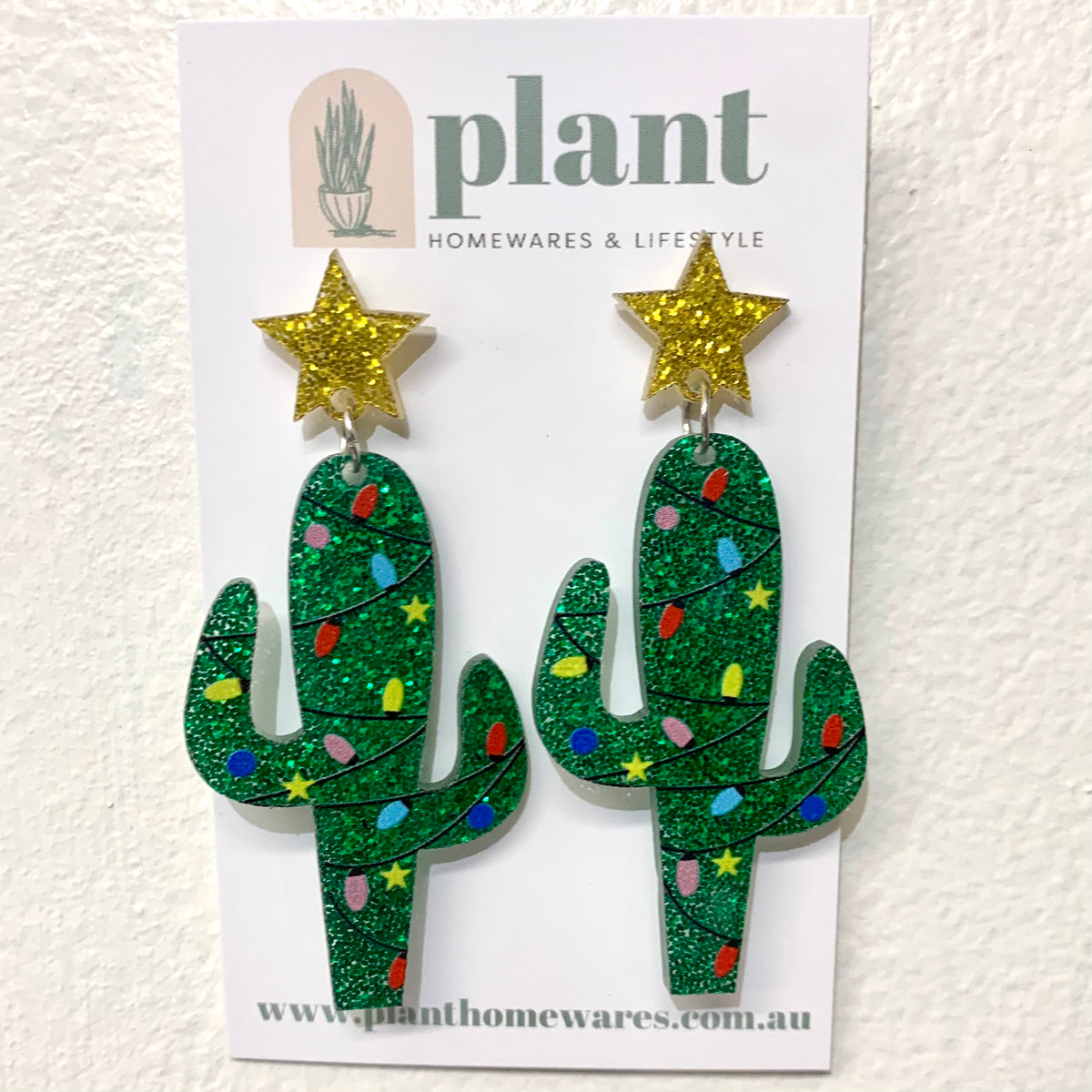 Christmas Cactus Earrings