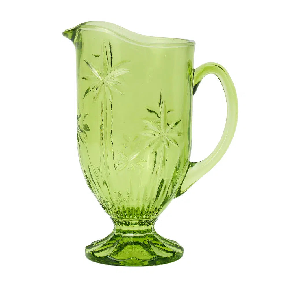 Palm Glass Pitcher