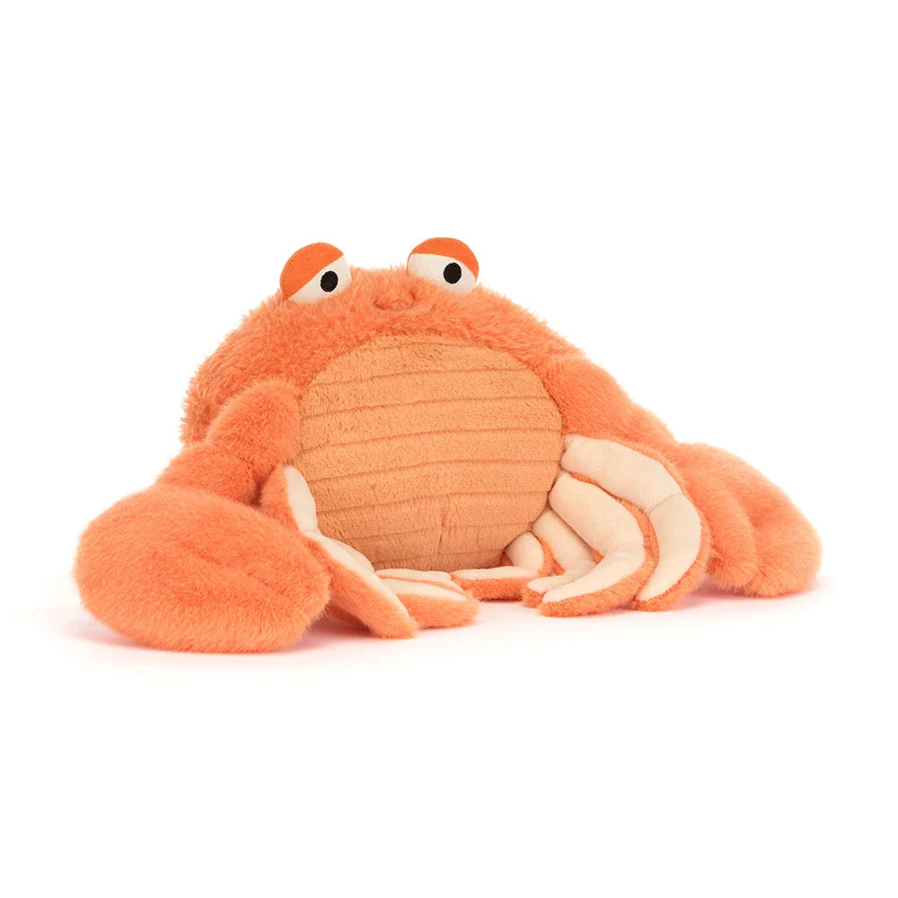 Jellycat Pinchsnap Crab coral plush crab with oversized claws and embroidered smile