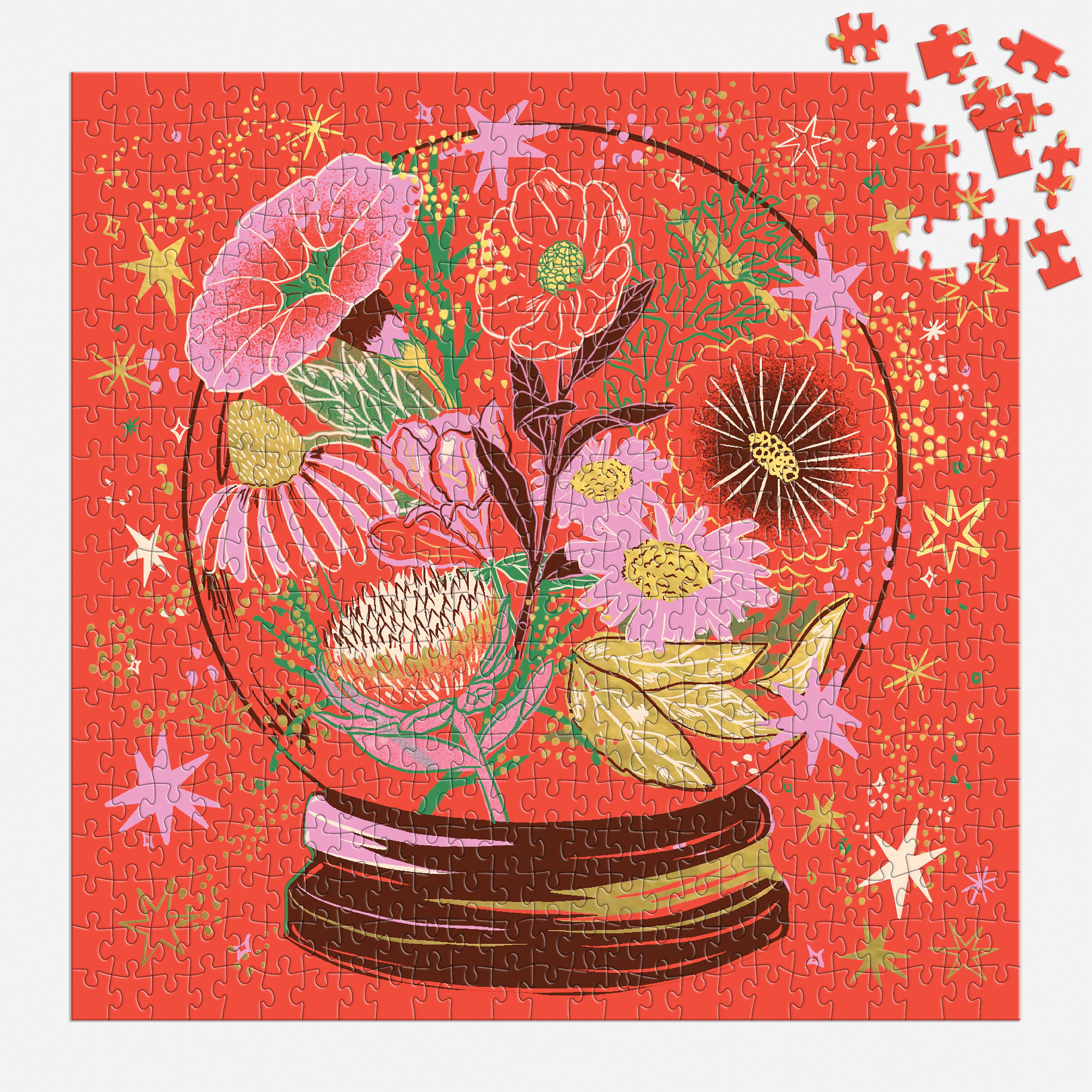Flower Gazing Foil Puzzle