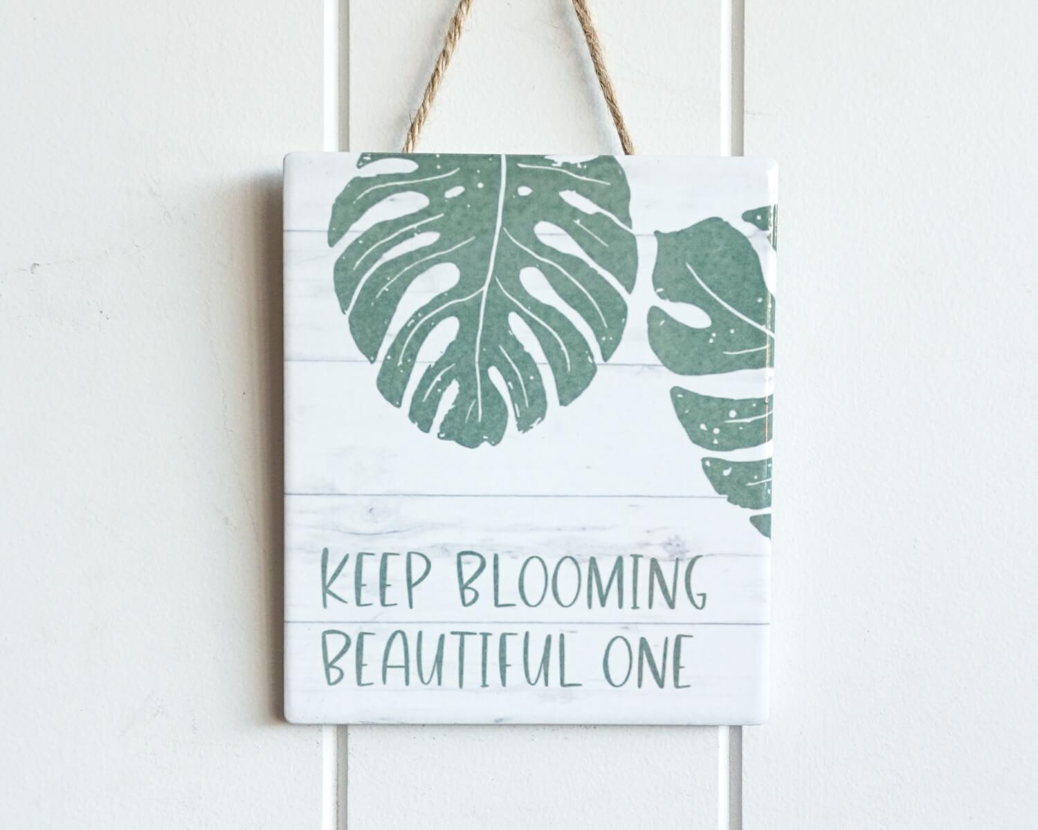 Keep Blooming Wall Plaque - Plant Homewares & Lifestyle
