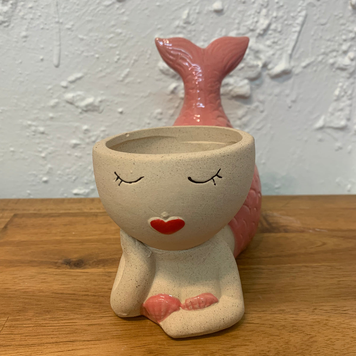 Pink Mermaid Pot - Plant Homewares &amp; Lifestyle